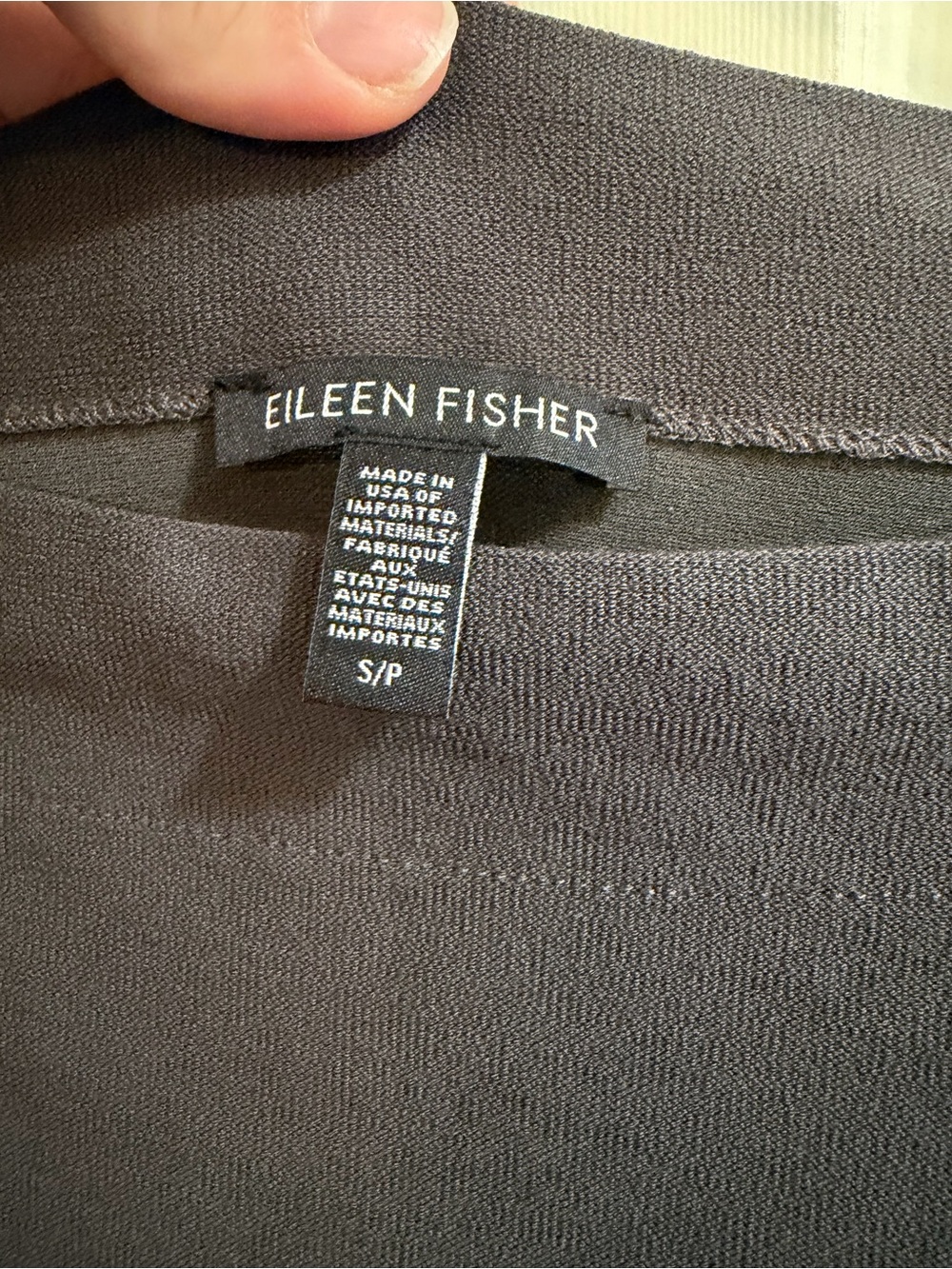 Eileen Fisher Charcoal Bateau Neck Long-Sleeve Dress | Quiet Luxury Chic | S - Picture 5 of 6